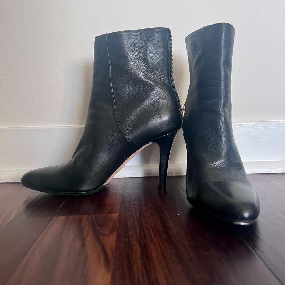 Jimmy Choo Black Leather Heeled Boots